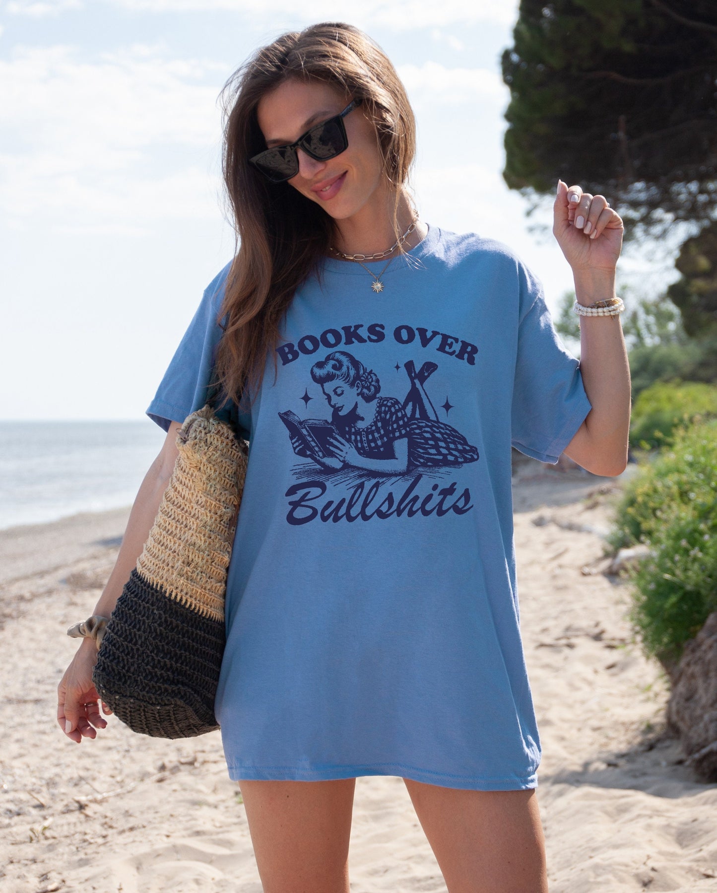 Books Over Bullshits Shirt Book shirt Book Lover TShirt women Reading Shirts Book Club Shirt book shirt for women reading shirt Book gift