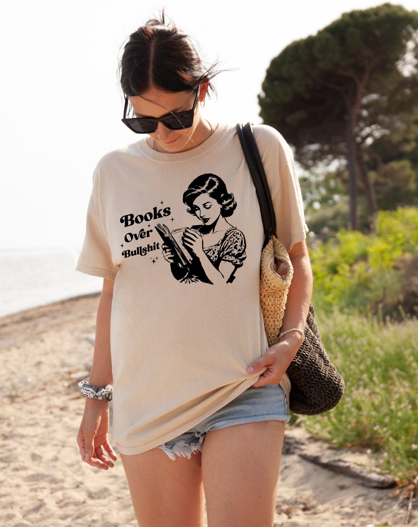 Books Over Bullshit Shirt Book shirt Book Lover TShirt women Reading Shirts Book Club Shirt book shirt for women reading shirt Book gift