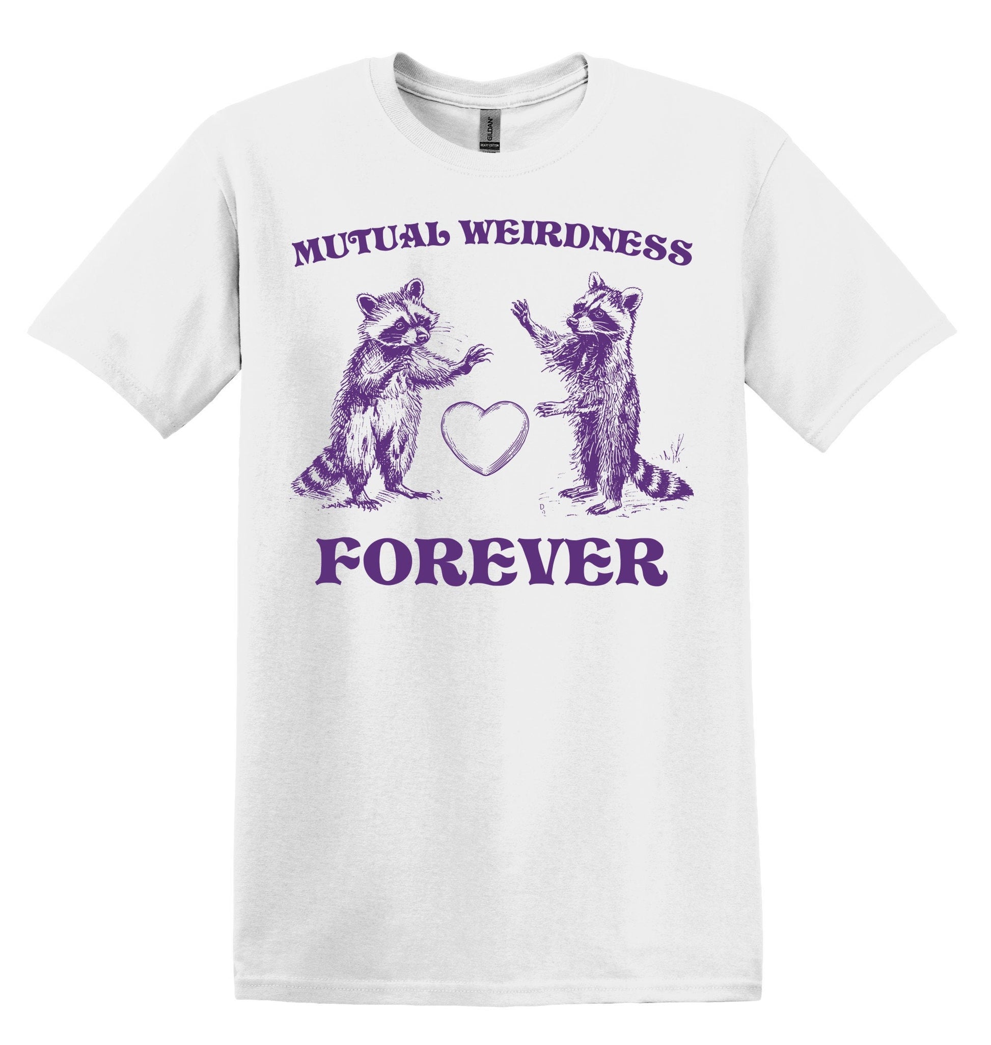 Mutual Weirdness Forever Raccoon Shirt Graphic Shirt Funny Vintage Adult Funny Shirt Nostalgia Shirt Cotton Shirt Minimalist Shirt