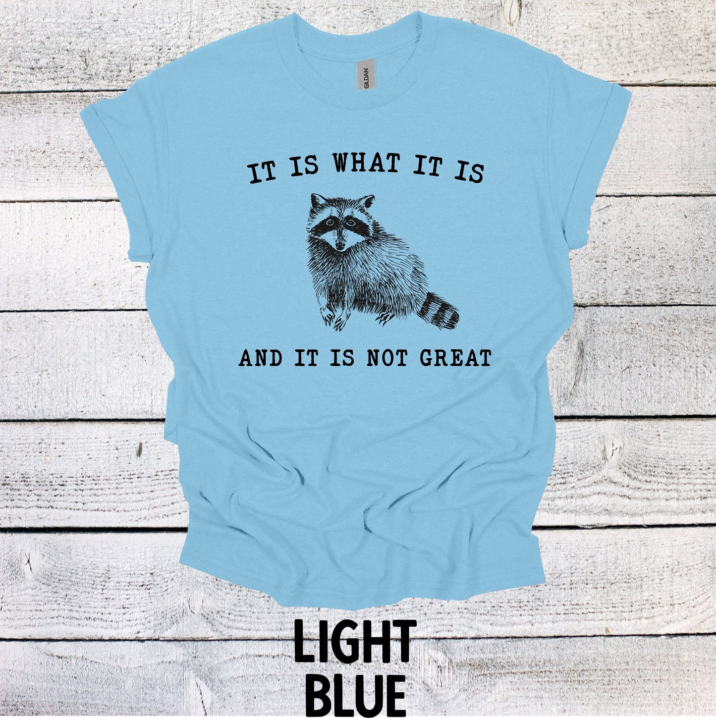 Funny Raccoon Shirt - It is What it is and it is Not Great Graphic Tee