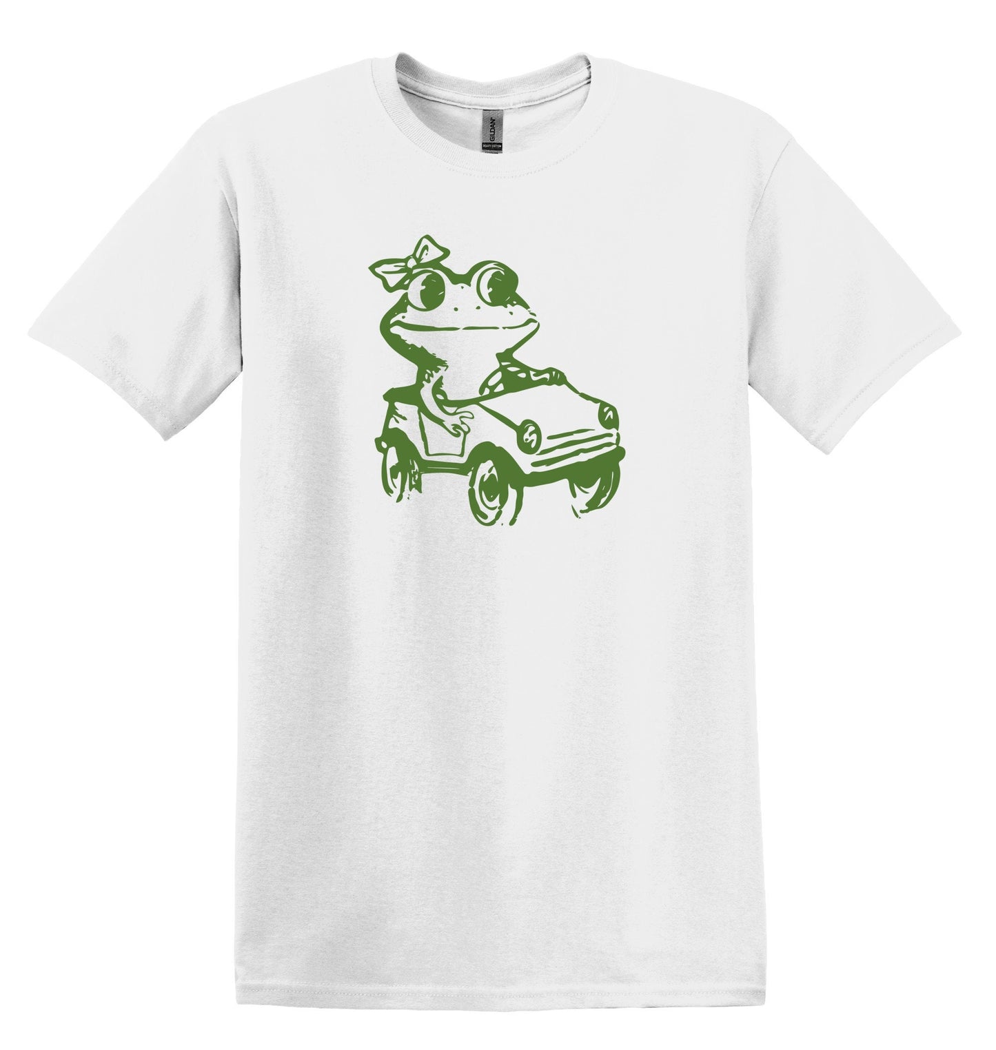 Funny Frog in Car Shirt Graphic Shirt Funny Vintage Shirt Nostalgia Shirt Minimalist Gag Shirt Minimalist Tee Meme T-Shirt Gag Gift