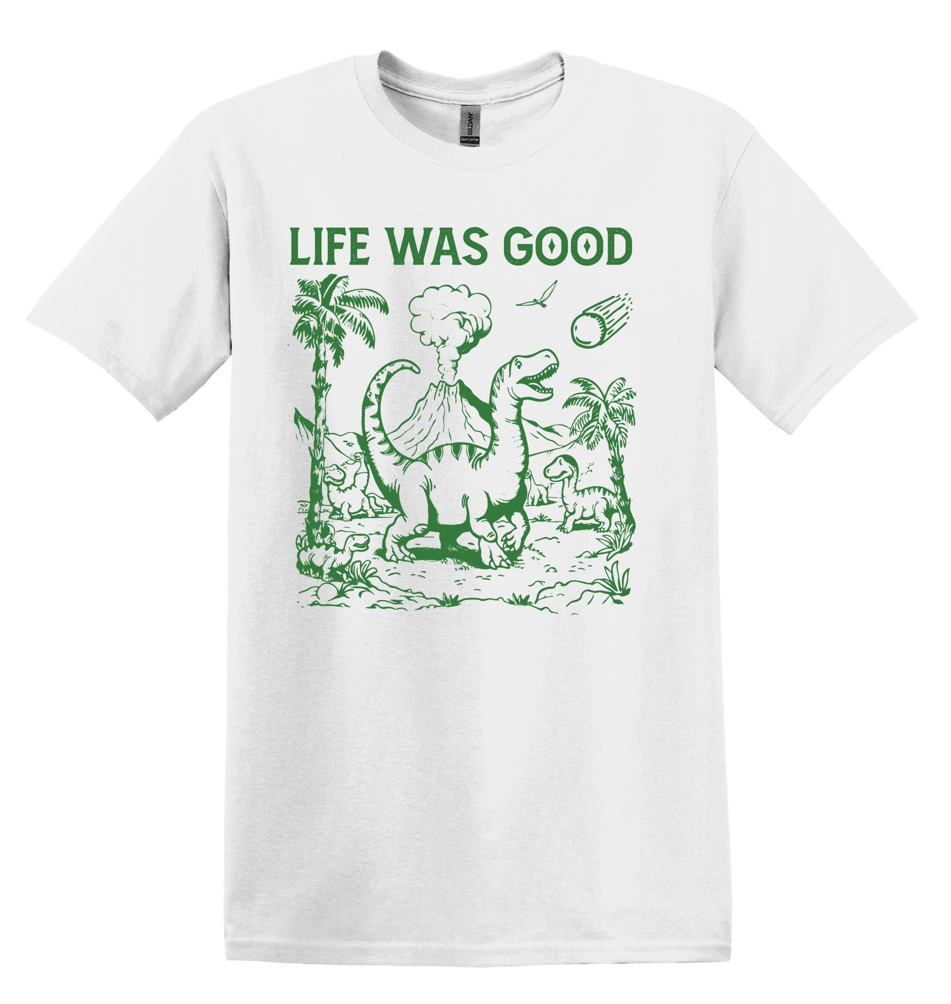 Life Was Good Dinosaur Shirt Graphic Shirt Funny Vintage Shirt Nostalgia Shirt Minimalist Gag Shirt Meme Tshirt Gag Gift Trendy Funny Shirt