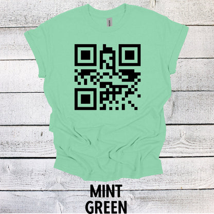 F Off QR Code Shirt Graphic Shirt Funny Shirt Vintage Shirt Nostalgia Cotton Shirt Funny F*ck Off Shirt