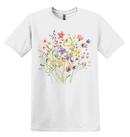 Wildflower Tshirt Flower Shirt Garden Lover Shirt Ladies Shirt Flower Lover Shirt Wild Flowers Shirt Floral Tshirt Nature Shirt