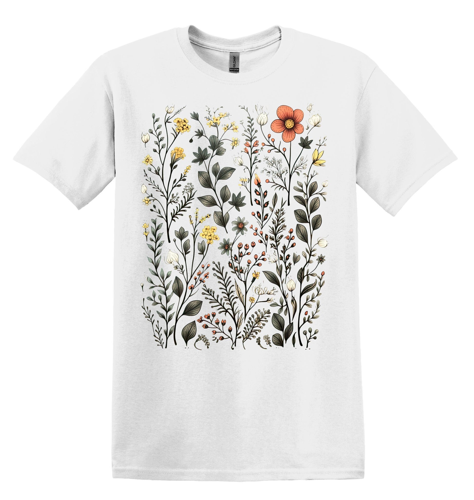 Wildflowers Tshirt Flower Shirt Garden Lover Shirt Flower Lover Shirt Wild Flowers Shirt Floral Tshirt Boho Floral Shirt Witchy Floral