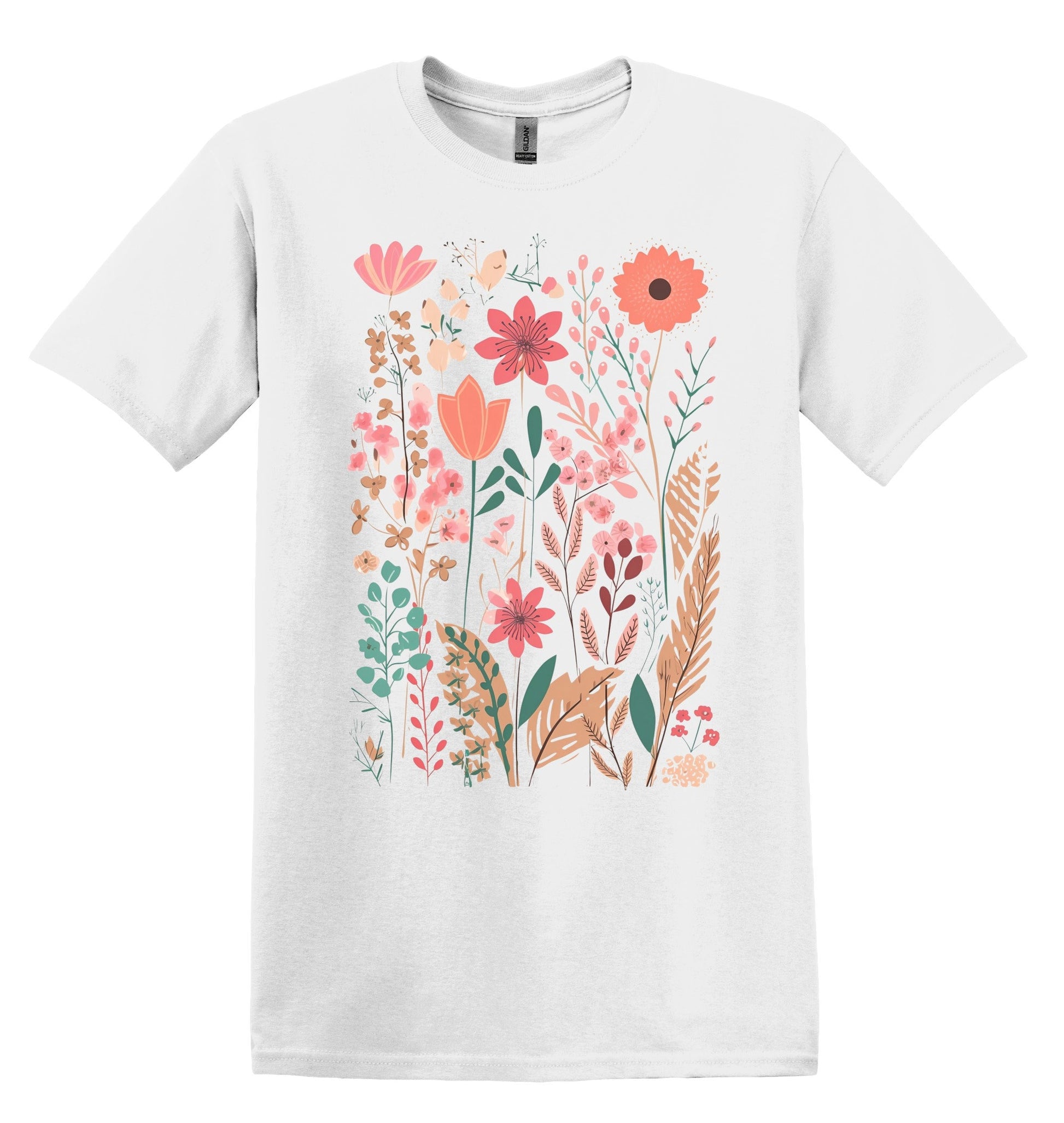 Wildflowers Tshirt Flower Shirt Garden Lover Shirt Flower Lover Shirt Wild Flowers Shirt Floral Tshirt Boho Floral Shirt Pastel Wildflowers