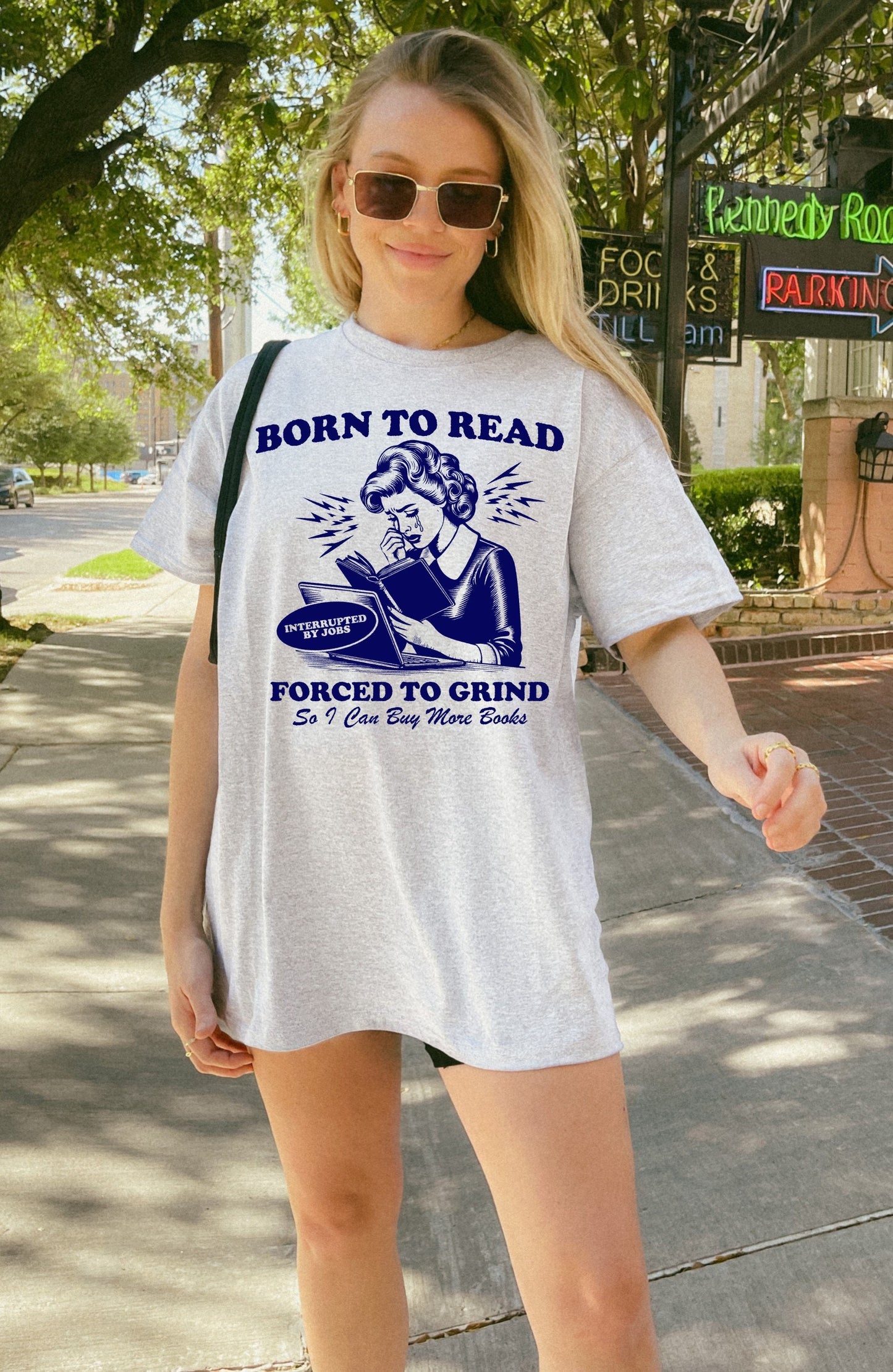 Book Shirt Born to Read Forced to Grind T-shirt Book Lover Shirt Book Tshirt Women Reading Shirts Book Club Shirt Book Nerd Book Lover Gift