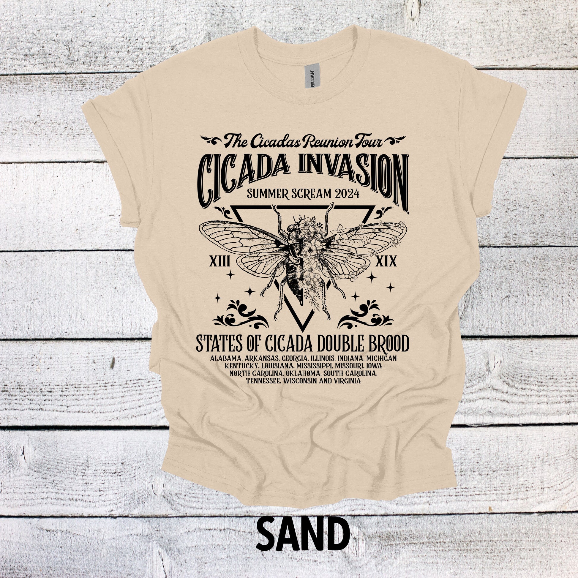 Unique Cicada Invasion Tour Shirt - Nature Inspired T-Shirt - Cool Summer Tee for Nature Lovers