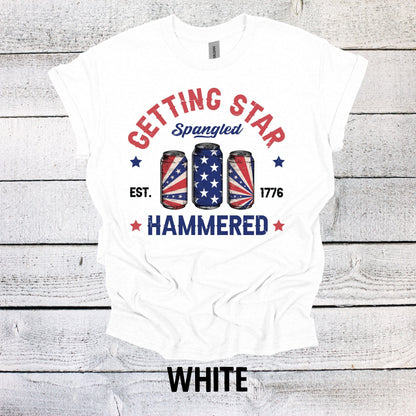 Getting Star Spangled Hammered 1776 Shirt - Red White and Blue USA Independence Day Tee