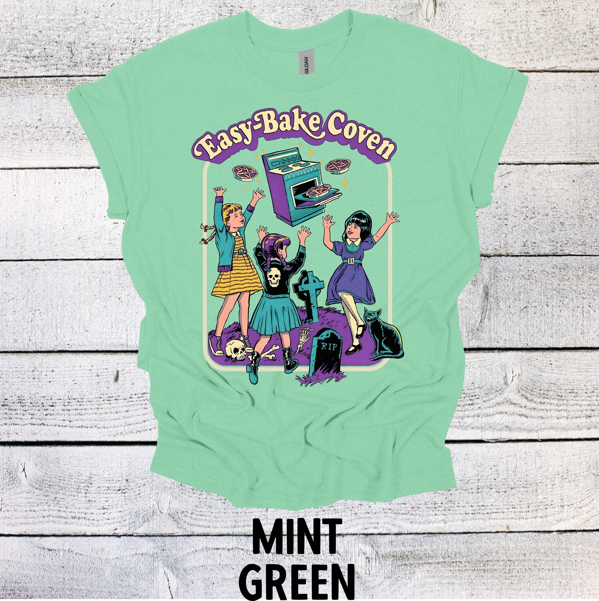 Vintage Easy Bake Coven Halloween Shirt - 90s Tee with Witchy Vibes and Purple Design