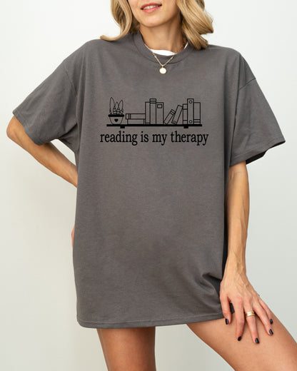 Reading is my Therapy Shirt Book Lover Shirt Book TShirt Women Reading Shirts Book Club Shirt