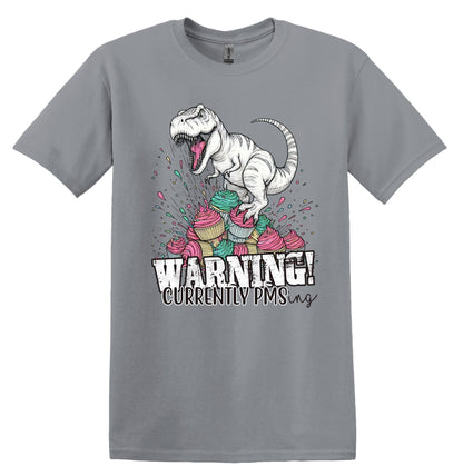 Warning Currently PMSing Shirt Funny Gift Unisex Shirt Gift for Her Retro Tshirt Vintage Graphic Shirt Joke shirt TShirt Funny Shirt