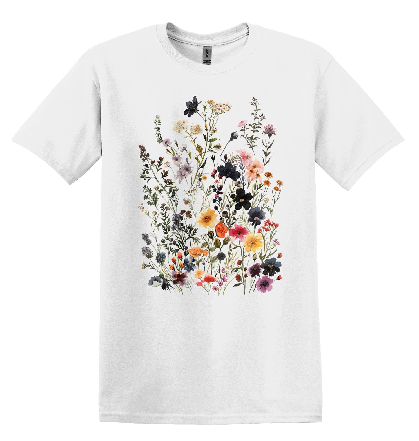 Vintage Pressed 2 Wildflowers Tshirt Flower Shirt Garden Lover Shirt Flower Lover Shirt Wild Flowers Shirt Floral Tshirt Boho Floral Shirt