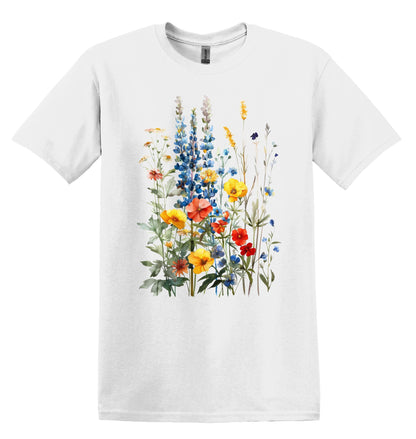 Retro Pressed Wildflowers Tshirt Flower Shirt Garden Lover Shirt Flower Lover Shirt Wild Flowers Shirt Floral Tshirt Boho Floral Shirt