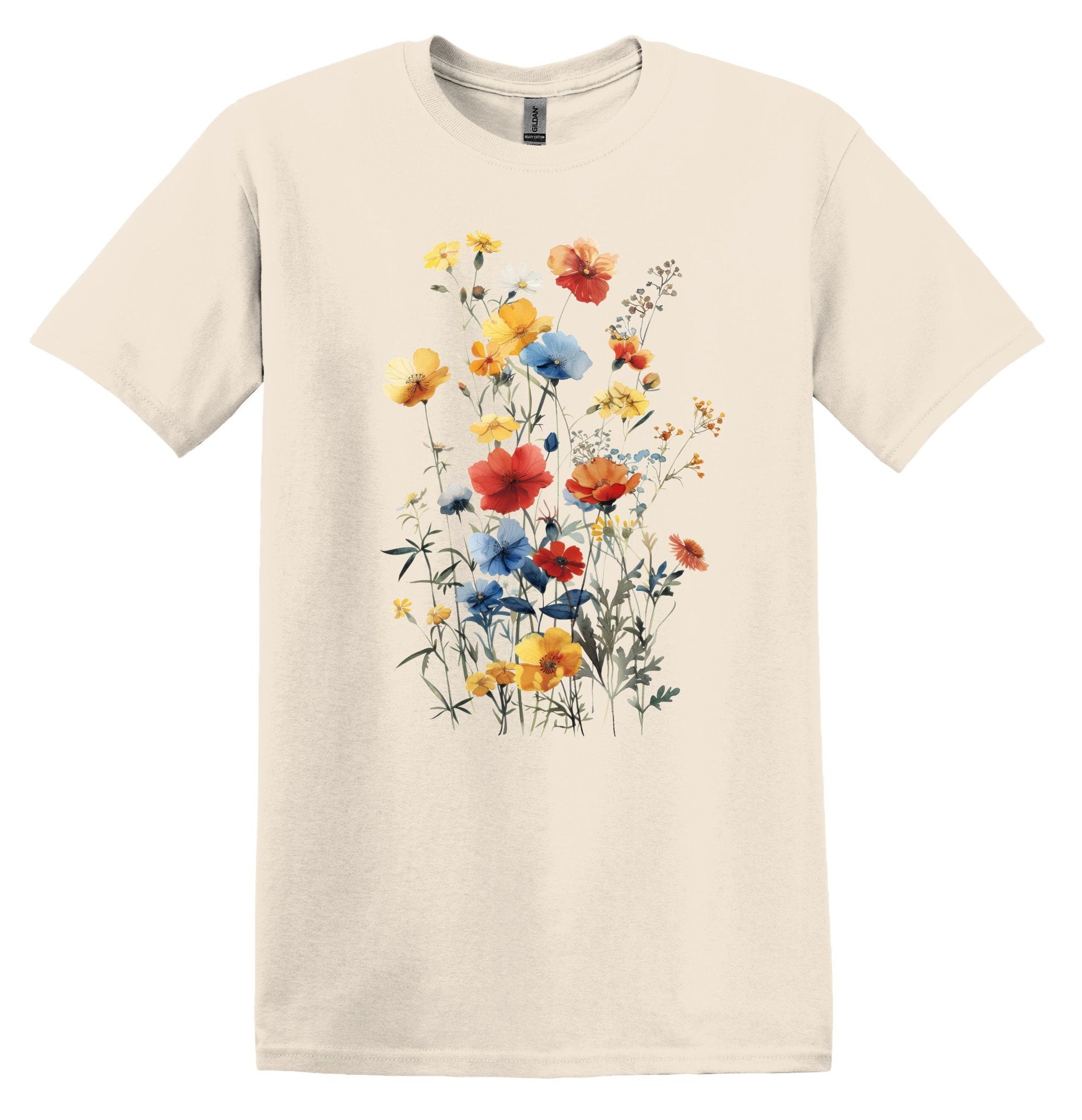 Vintage Retro Pressed Wildflowers Tshirt Flower Shirt Garden Lover Shirt Flower Lover Shirt Wild Flowers Shirt Floral Shirt