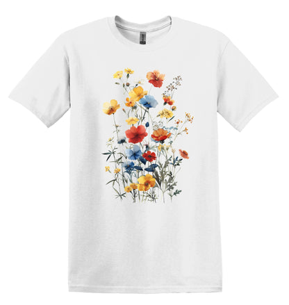 Vintage Retro Pressed Wildflowers Tshirt Flower Shirt Garden Lover Shirt Flower Lover Shirt Wild Flowers Shirt Floral Shirt