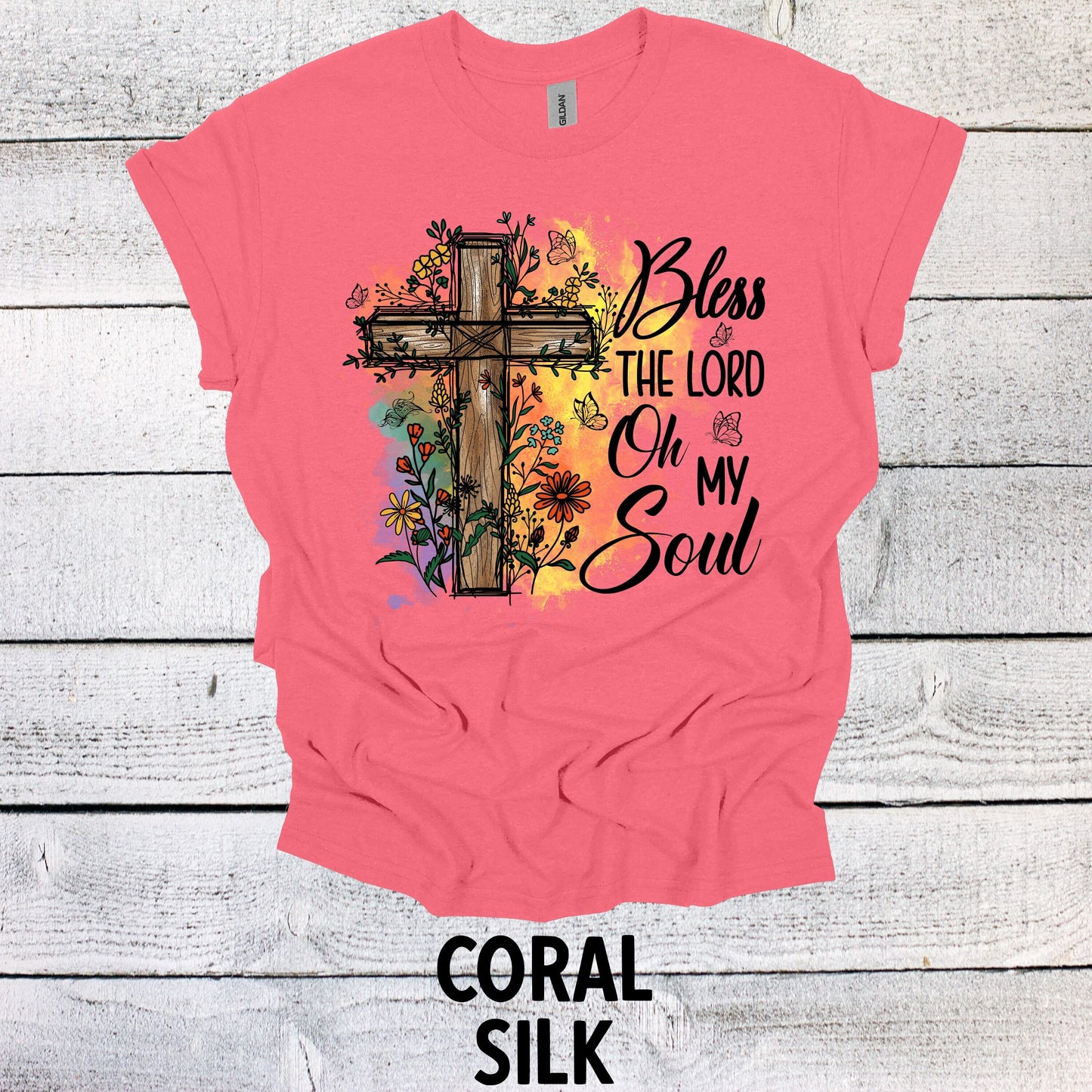 Bless the Lord Oh My Soul Christian Floral Shirt Christian Shirts Religious Shirt Christian Shirt Bible Verse Shirt