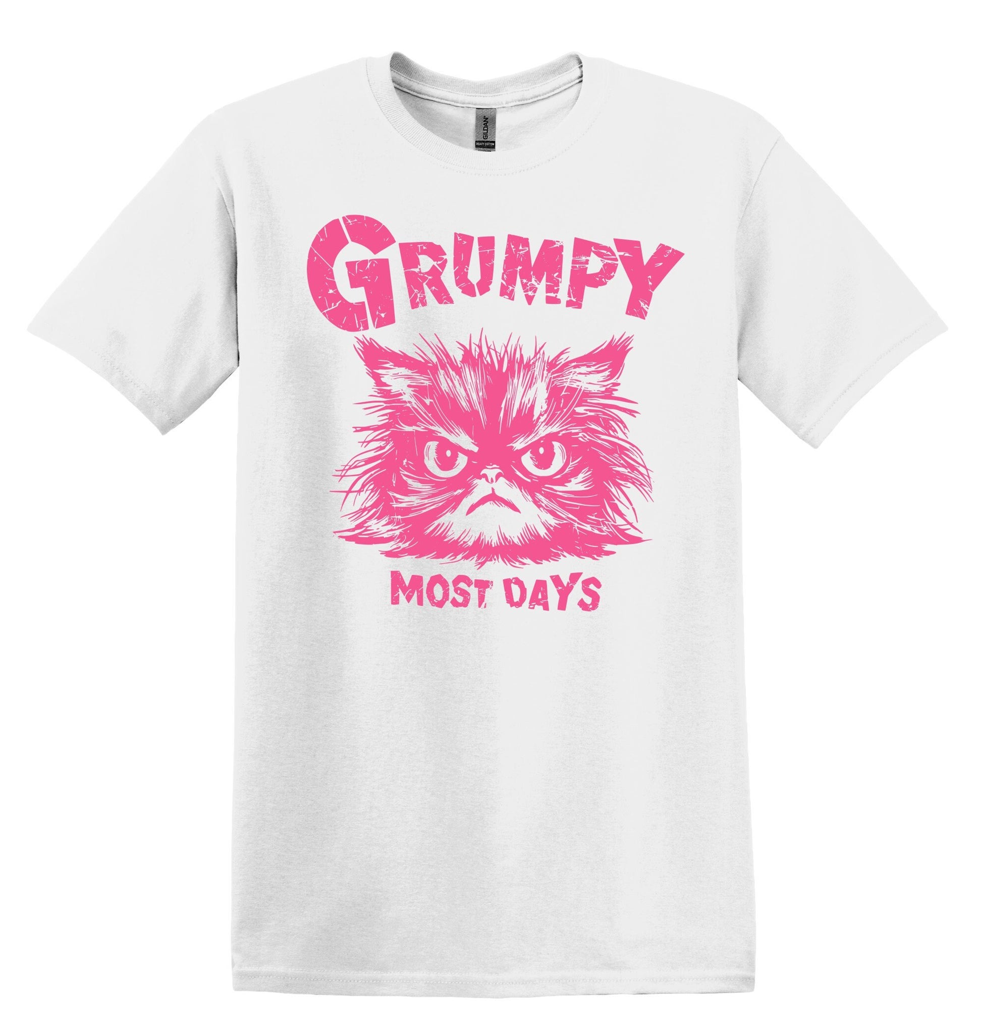 Grumpy Most Days Pink Shirt Graphic Shirt Retro Adult Shirt Vintage T-Shirt Cotton Tee Meme Shirt Trendy T-Shirt Funny Gift