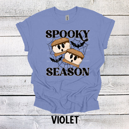 Spooky Season Smores Halloween Shirt - Funny Unisex Tee Skeleton Halloween Shirt