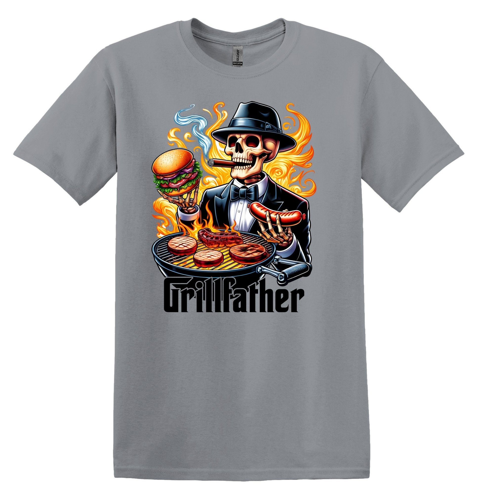 Grillfather Skeleton BBQ Funny Father's Day Shirt - Gift for Grilling Dad