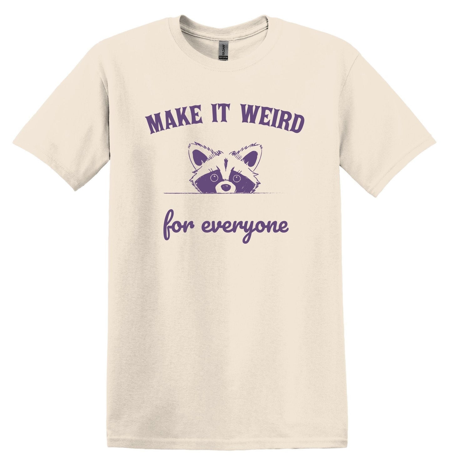 Make it Weird for Everyone Raccoon Shirt Graphic Shirt Funny Cat Shirts Vintage Funny T-Shirts Raccoon Shirt Minimalist Shirt