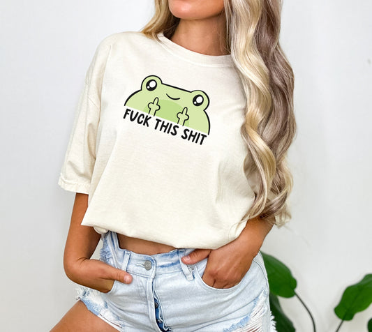 Funny F*ck this Sh*t Frog T-Shirt for Bad Days