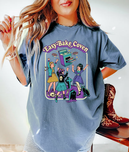 Easy Bake Coven Shirt, Funny Halloween T-Shirt, Spooky Party Shirt, Oversized T-Shirt, Halloween Tee, Comfort Colors Shirt