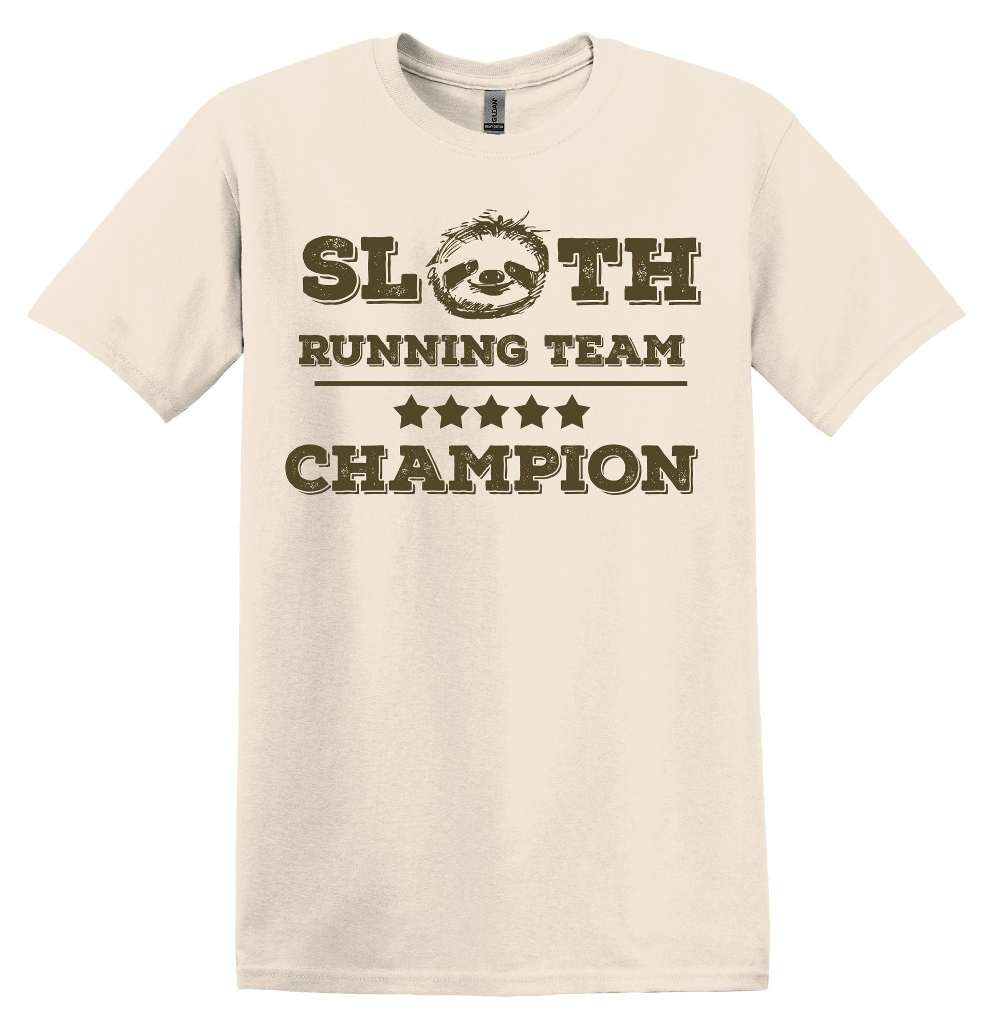 Sloth Running Team Champion Tee - Cute and Comfy Shirt for Sloth Fans