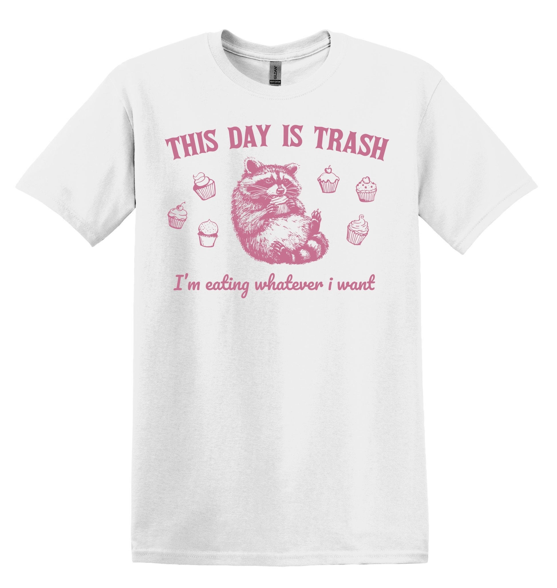 This Day is Trash I'm Eating Whatever I want Raccoon Shirt - Funny Graphic Tee