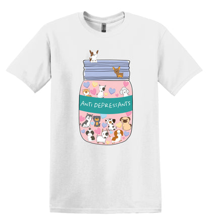 Anti Depressants Dog Shirt for Positive Mental Health Vibes