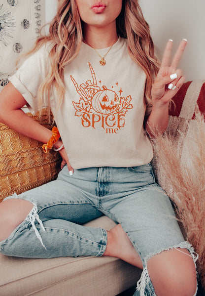 Spice Me Pumpkin Skeleton Shirt - Halloween Shirt for a Spooky Stylish Look