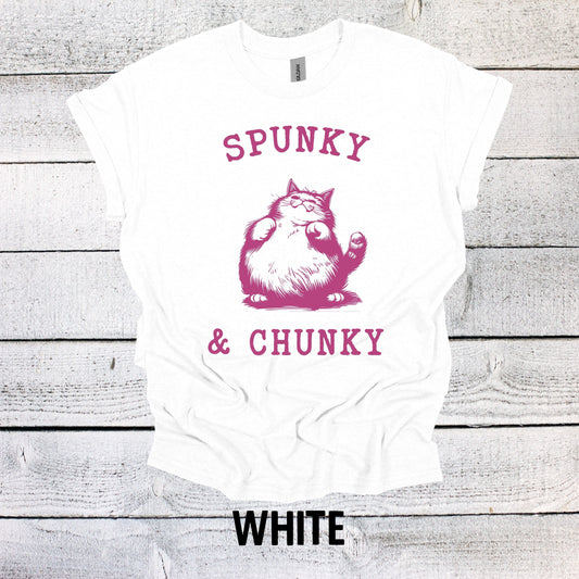 Spunky and Chunky Shirt, Cat Graphic Shirt, Vintage Funny Shirt Nostalgia Shirt Cotton Shirt Minimalist Shirt