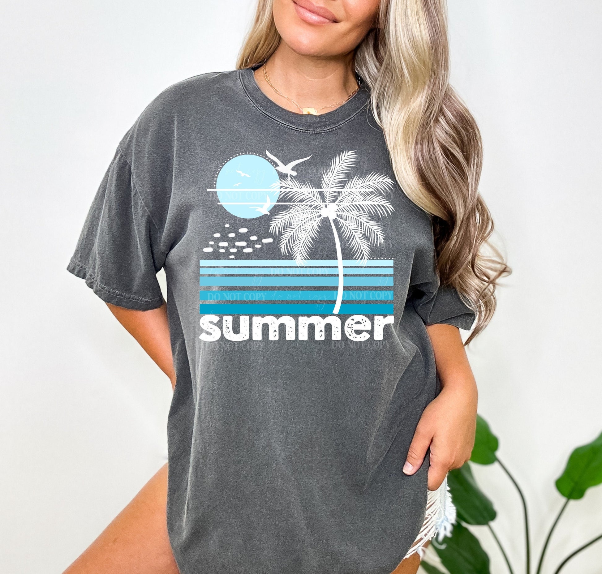 Summer Blue Vibes Shirt, Nature Lover, Outdoor Fun, Beach Wanderer, OceanTheme, Nature Inspired Shirt, Cozy Shirt, Whimsical Tee