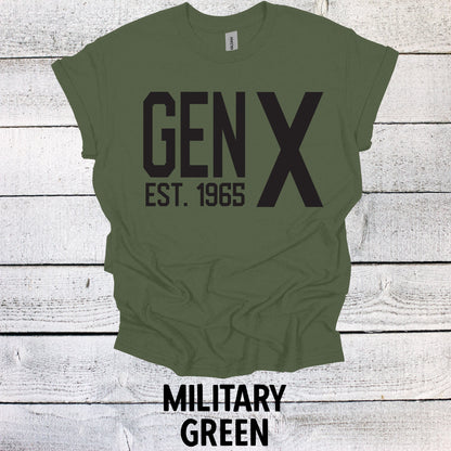 Generation X Est. 1965 Shirt Unisex Shirt Gen X T-Shirt Gen X TShirt Generation X T-Shirt Generation X T-Shirt