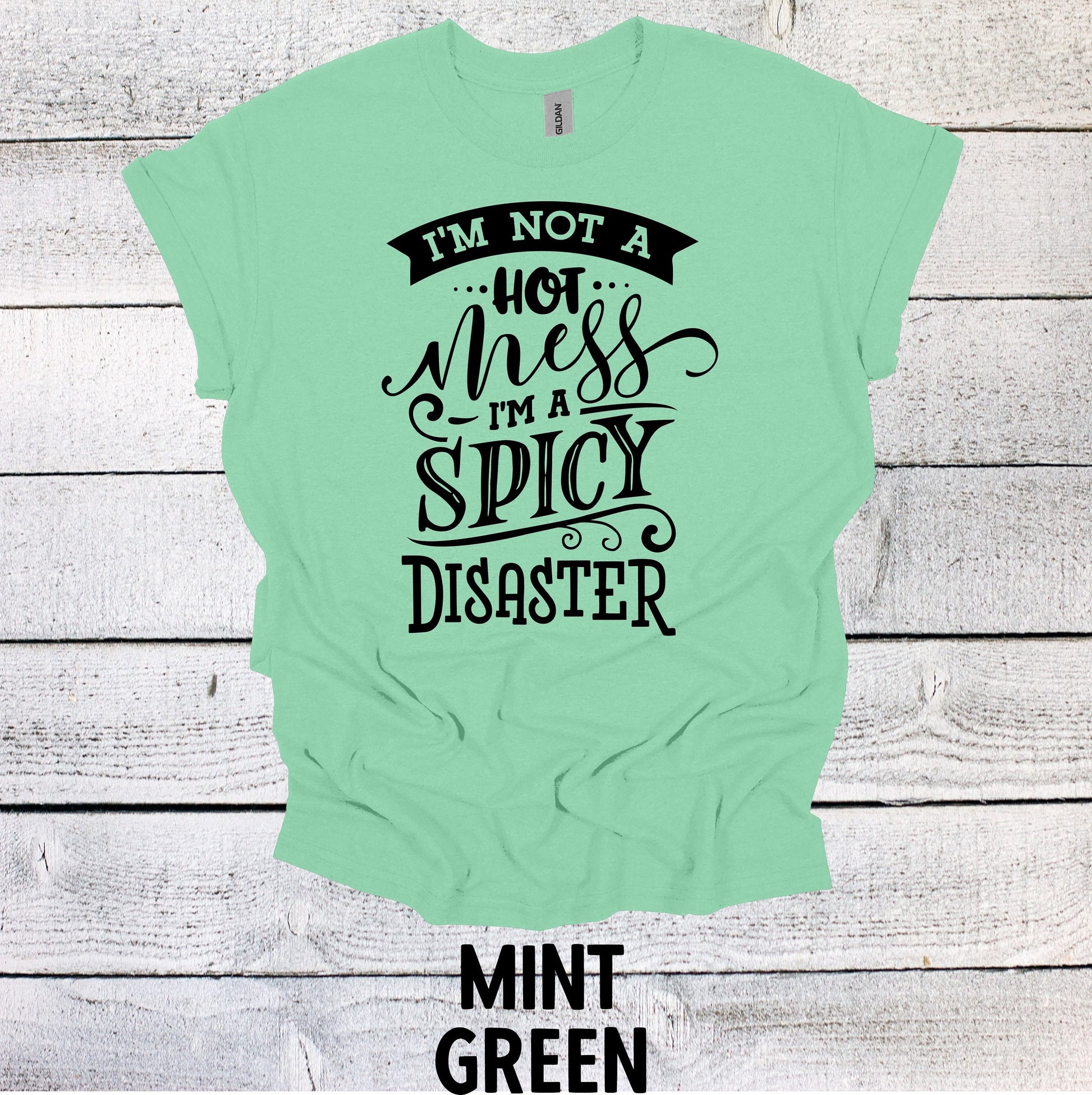 I'm Not a Hot Mess I'm a Spicy Disaster Shirt Funny Graphic Shirt Funny Saying Shirt Funny Gifts Funny Meme Shirt