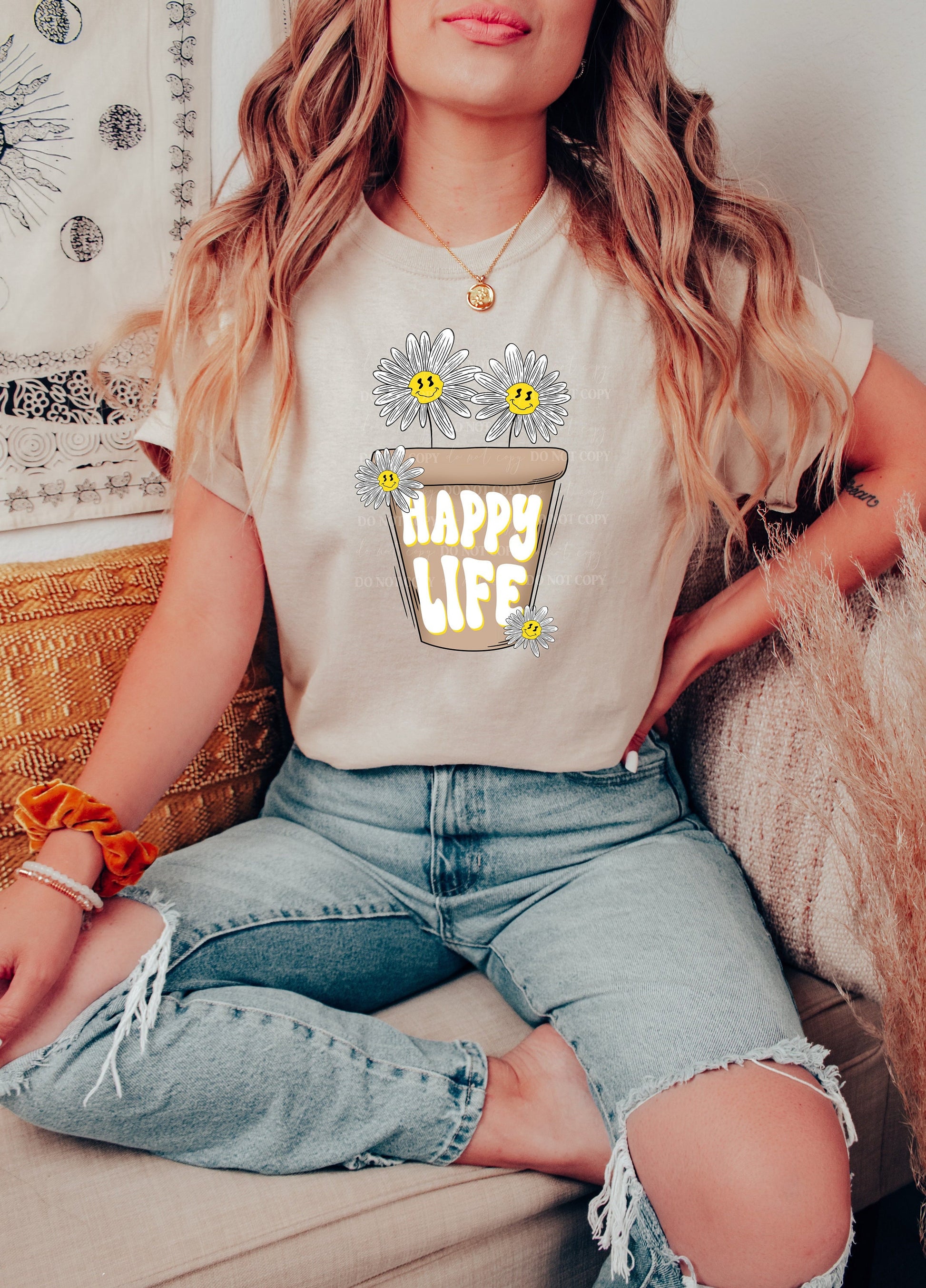 Happy Life Flowers Summer Top Graphic Tee - Unleash Your Wild Side!