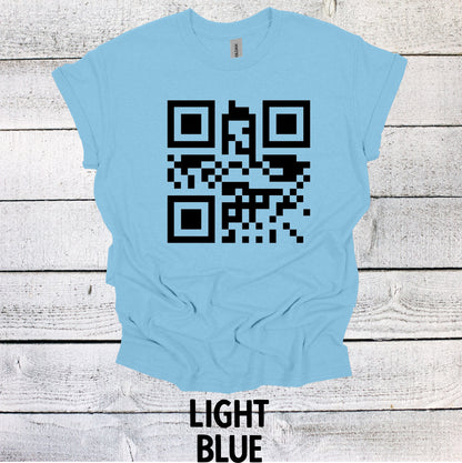 F Off QR Code Shirt Graphic Shirt Funny Shirt Vintage Shirt Nostalgia Cotton Shirt Funny F*ck Off Shirt