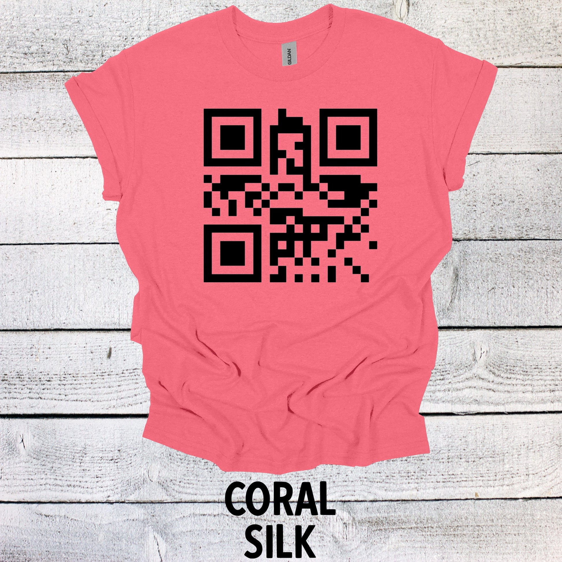 F Off QR Code Shirt Graphic Shirt Funny Shirt Vintage Shirt Nostalgia Cotton Shirt Funny F*ck Off Shirt