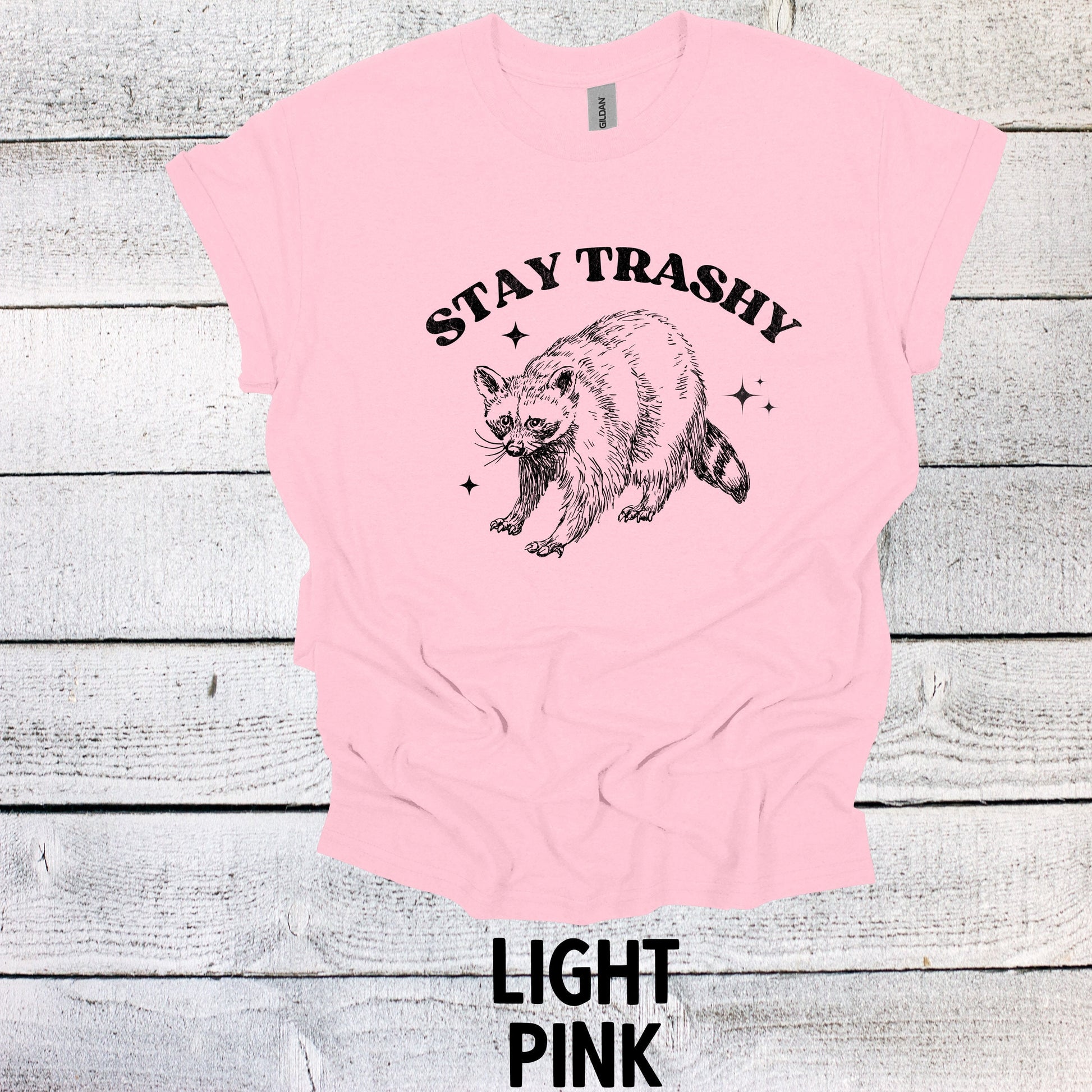 Stay Trashy Raccoon Shirt - Funny Graphic Tee