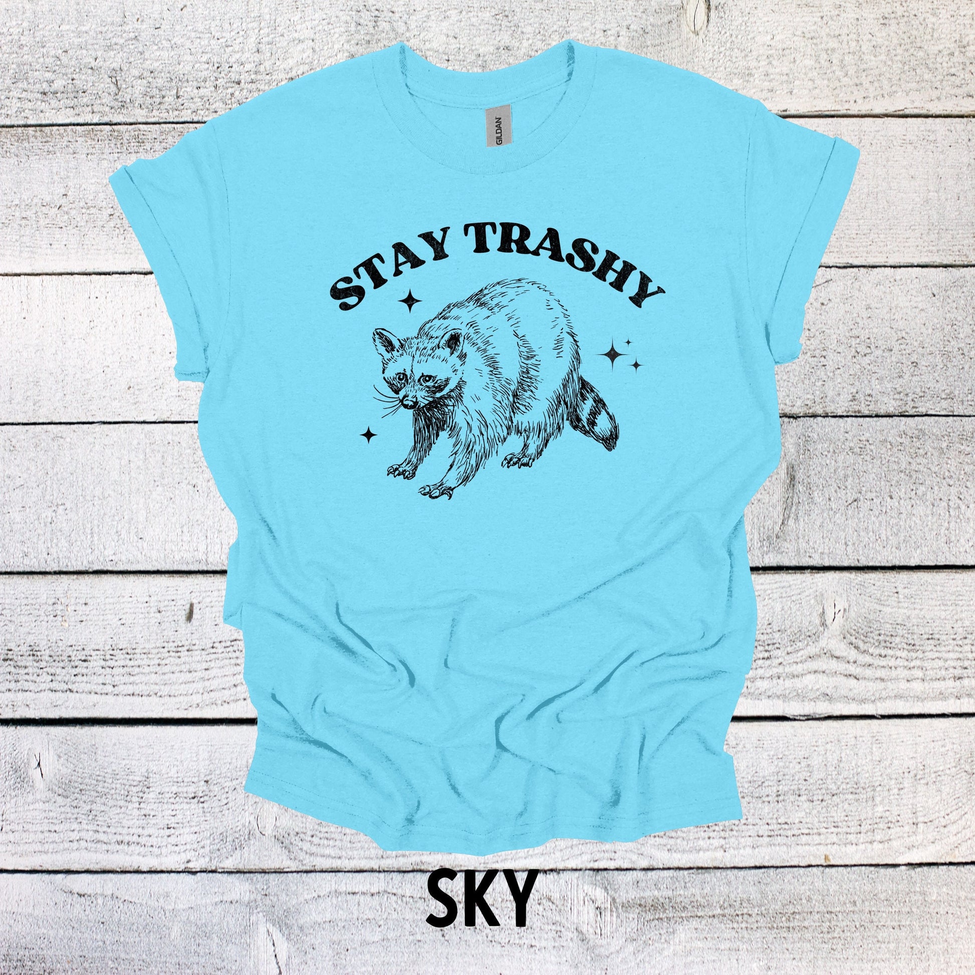 Stay Trashy Raccoon Shirt - Funny Graphic Tee