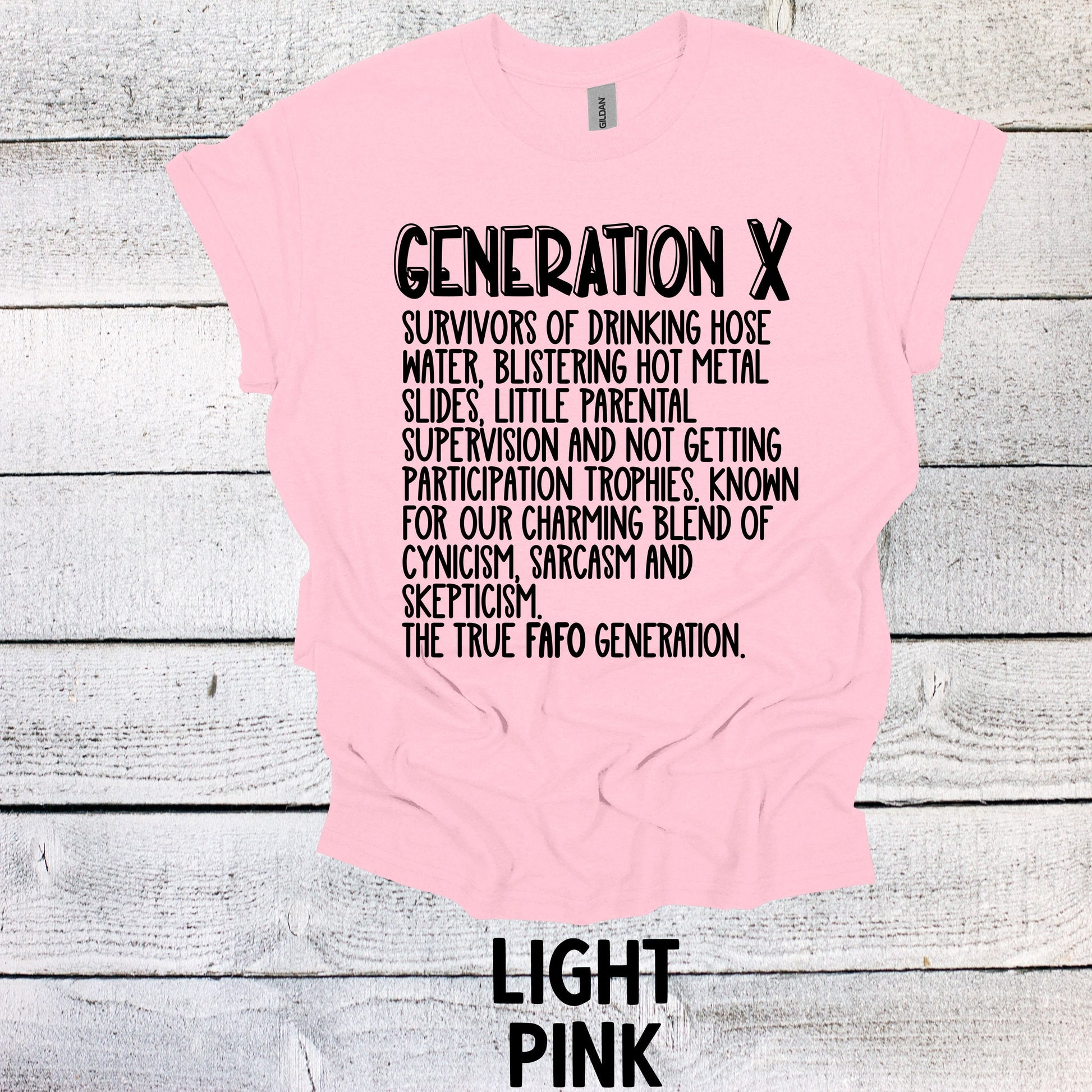 Generation X Words Shirt Unisex Shirt Gen X T-Shirt Generation X T-Shirt Generation X T-Shirt Raised on Hose Water and Neglect