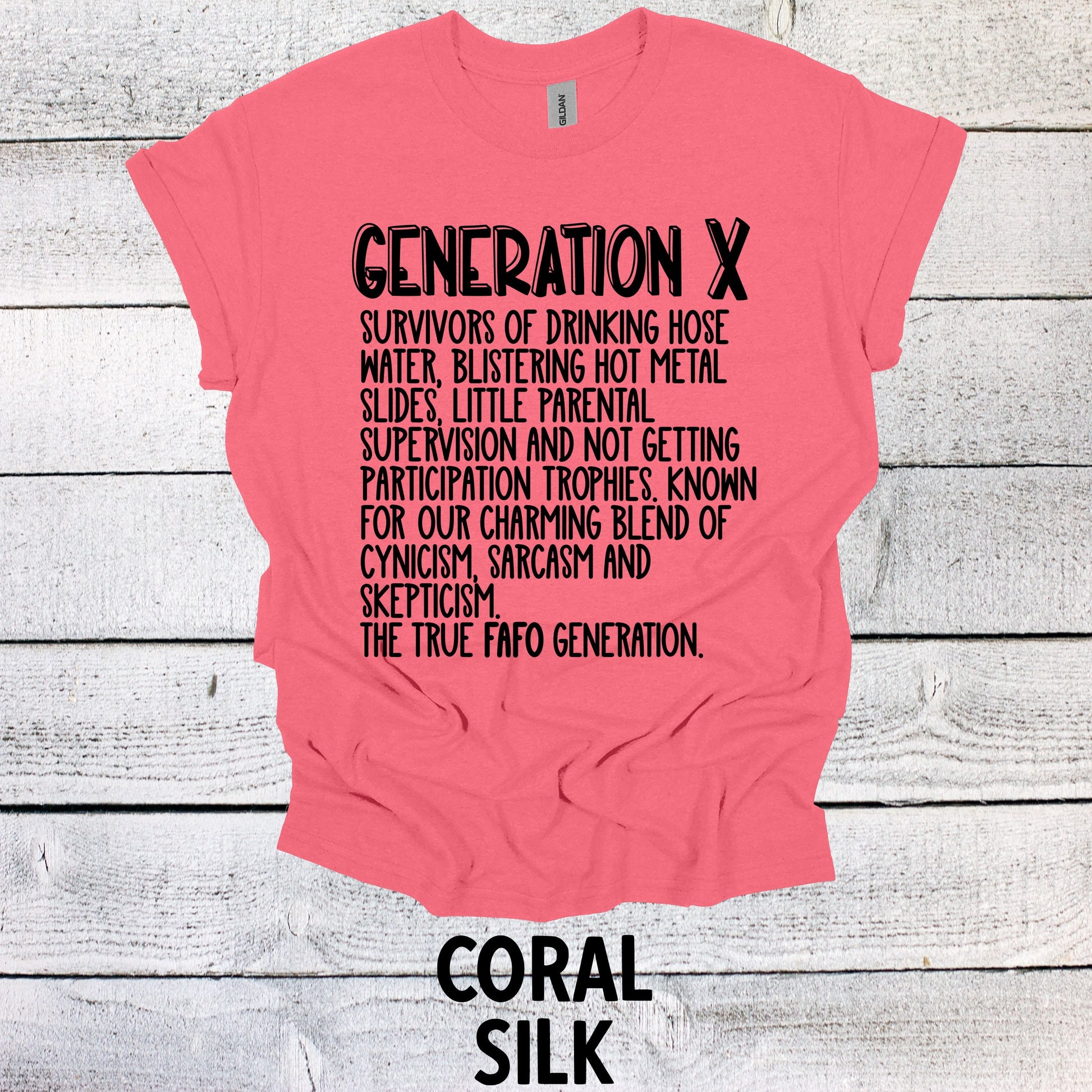 Generation X Words Shirt Unisex Shirt Gen X T-Shirt Generation X T-Shirt Generation X T-Shirt Raised on Hose Water and Neglect