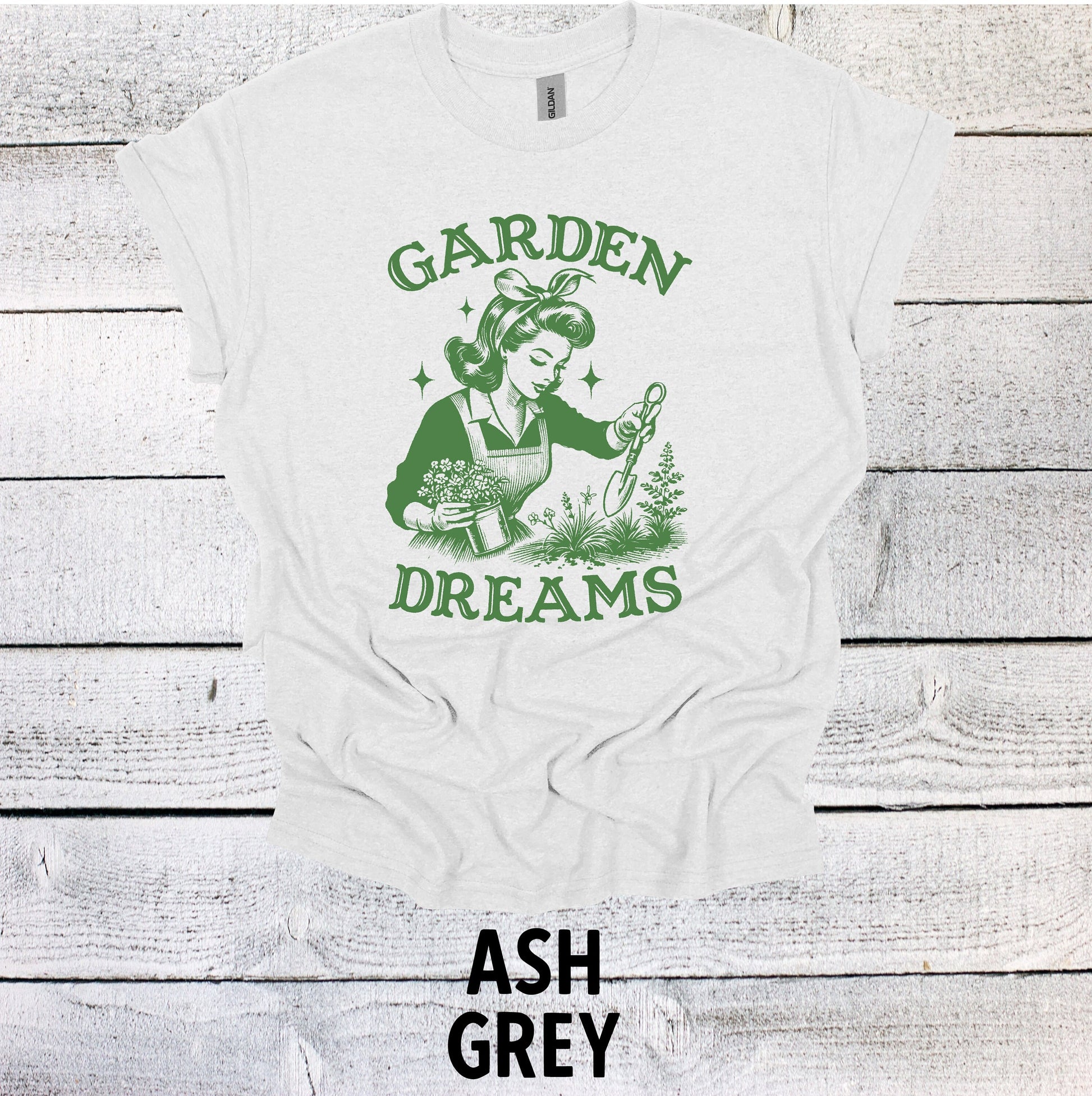 Garden Dreams Shirt Graphic Shirt Funny Adult TShirt Vintage Funny TShirt Nostalgia T-Shirt Relaxed Cotton Shirt