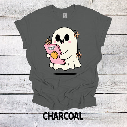 Bookish Girlie Ghost Shirt - Cute and Spooky Top for Literature Lovers, Book Shirt, Book Lovers Shirt, Bookish Shirt, Book Merch