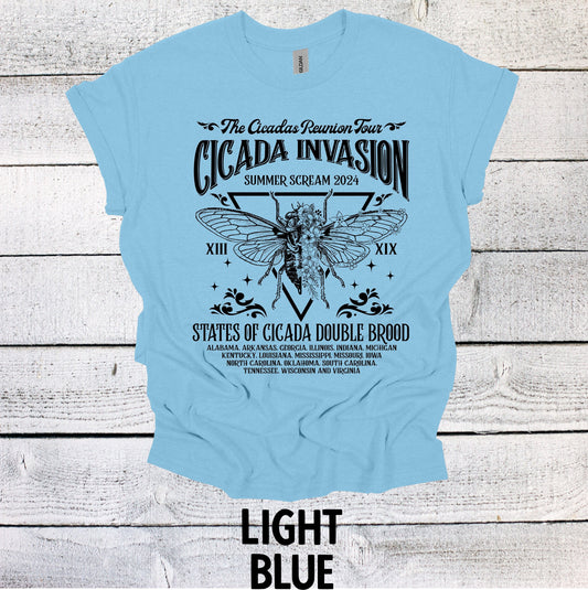 Unique Cicada Invasion Tour Shirt - Nature Inspired T-Shirt - Cool Summer Tee for Nature Lovers