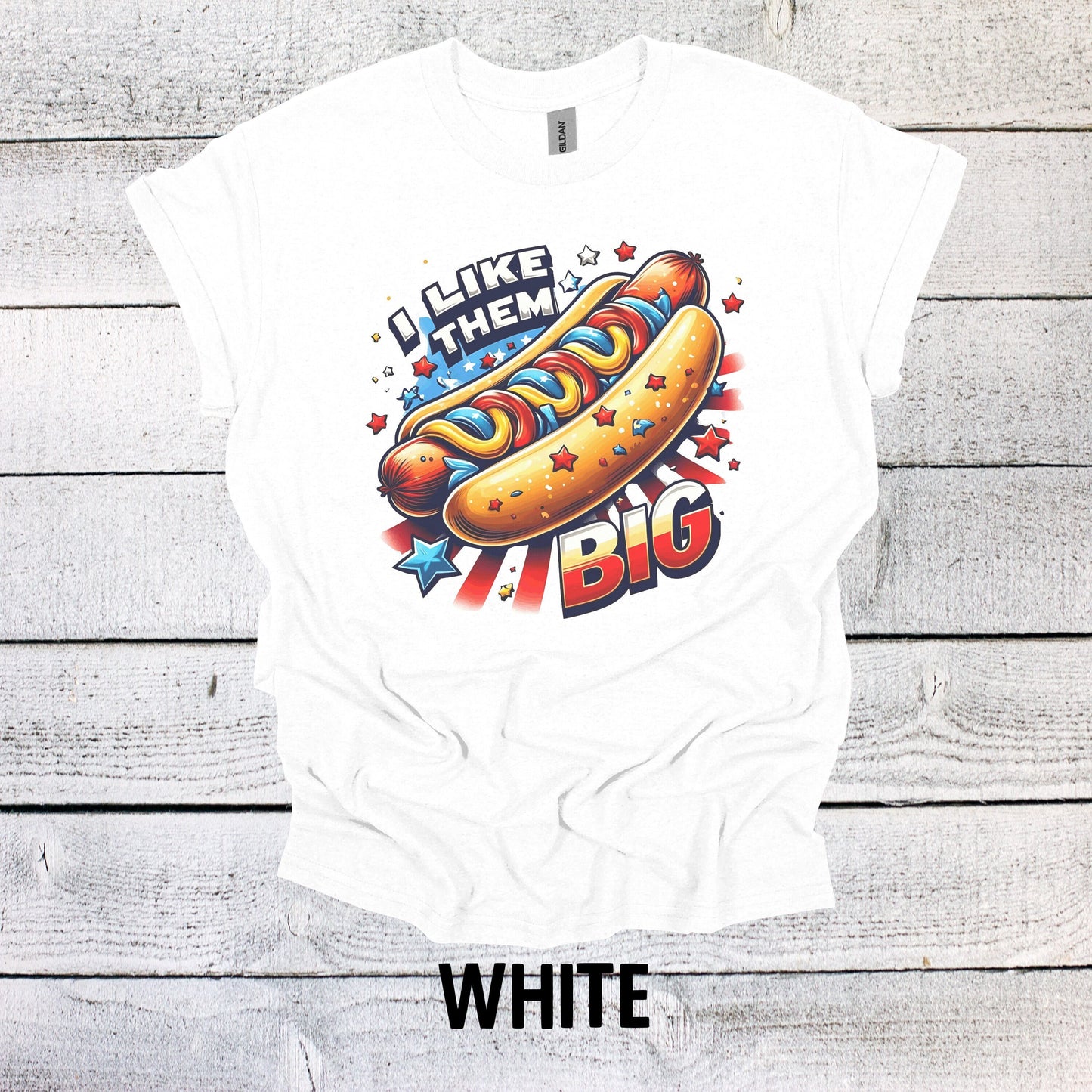 Funny Hot Dog Lover Shirt for 4th of July - Patriotic BBQ Tee