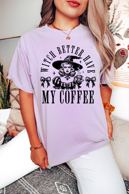 Witch Better Have My Coffee Bow Halloween Shirt, Coquette Bow Halloween Shirt, Halloween Shirts, Spooky Season Shirt,