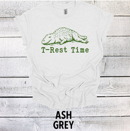 T-Rest Time Shirt Graphic Shirt Funny Shirts Vintage Funny TShirts Minimalist Unisex Shirt Nostalgia Shirt