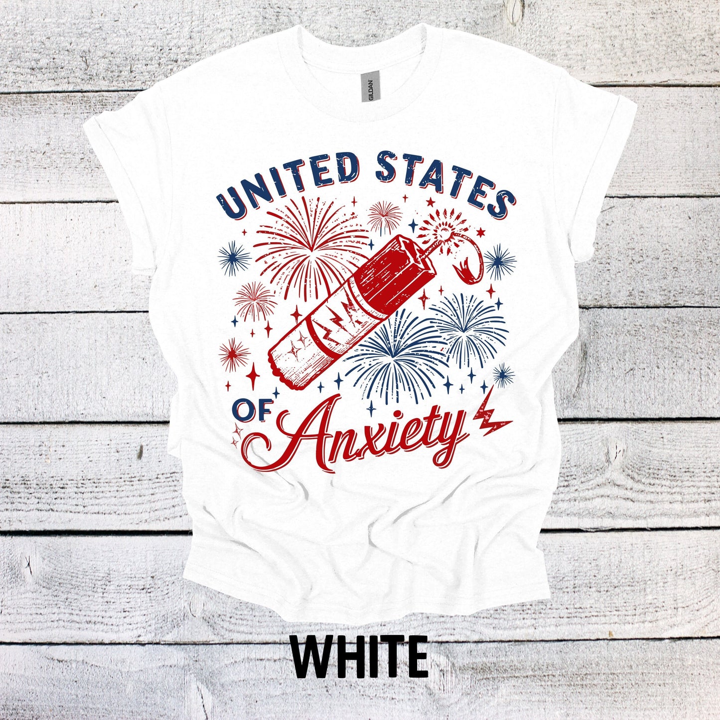 United States of Anxiety Shirt 4th of July - Patriotic BBQ Tee