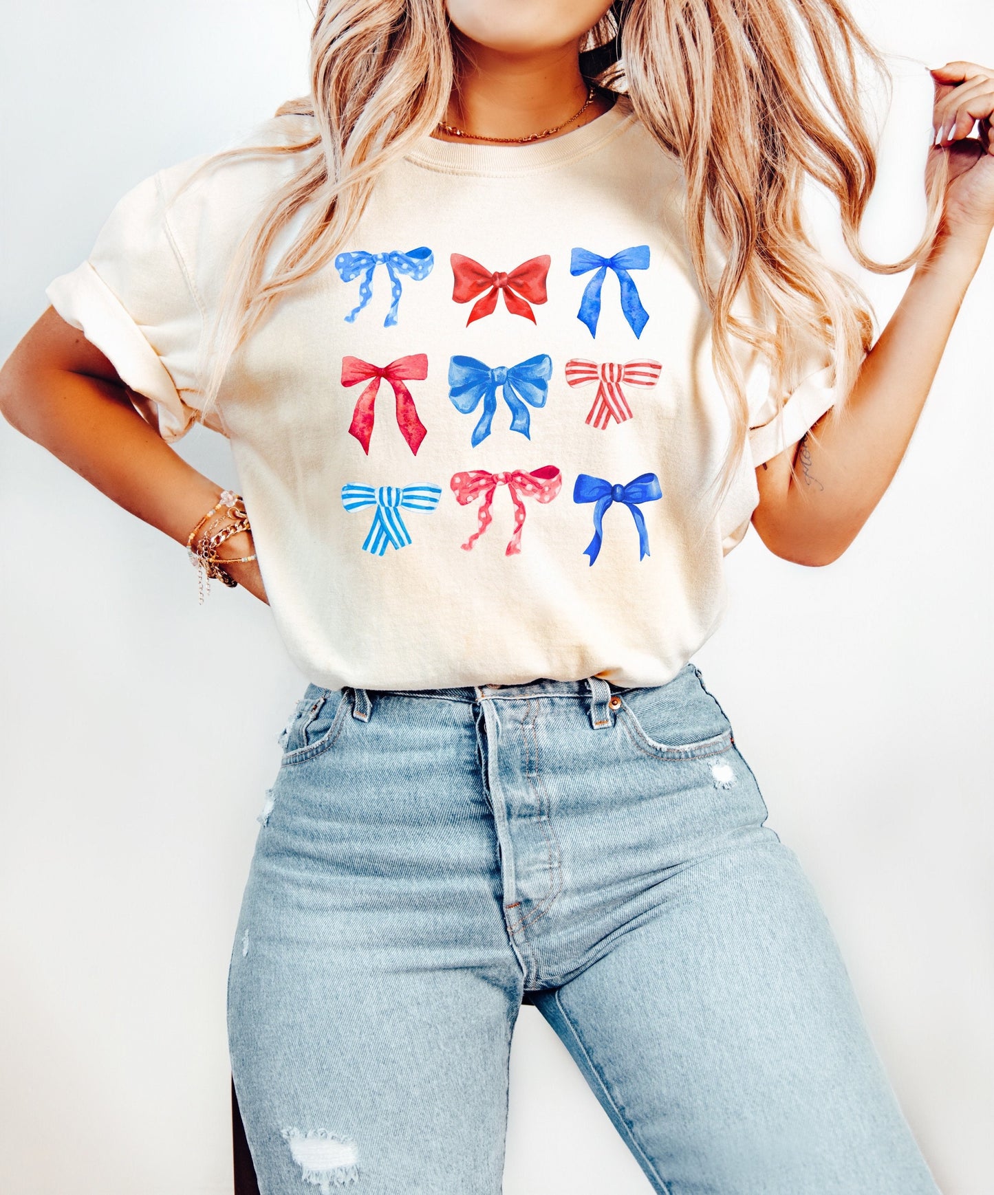 July Ribbons Shirt 4th of July - Patriotic BBQ Tee